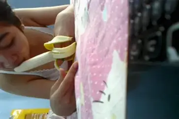 ABG Angel Lee Nyepong Pisang Gede Rakus Banget