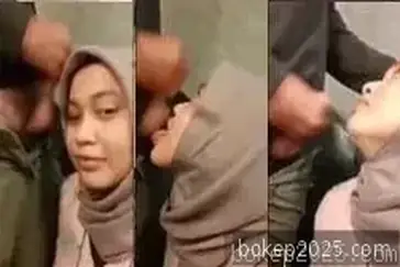 Jilbab Manis Nyepong Penuh Air Liur