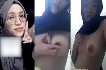 Ukhti Berkacamata Toket Jumbo Pamer Memek Basah WOT